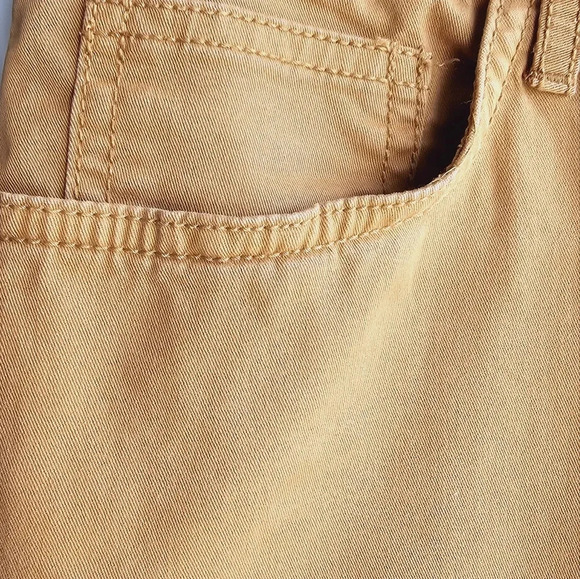 Banana Republic Camel Brown Denim Wide Leg Crop  Lightweight Size 10 waist 17" - Picture 3 of 8